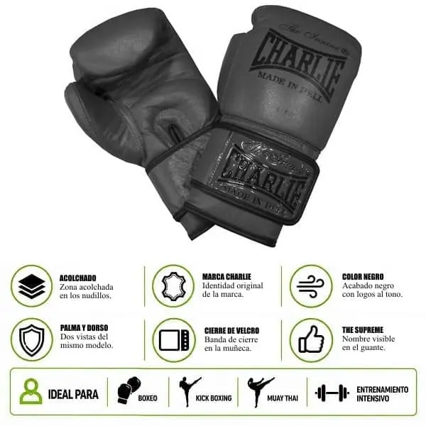 Charlie Guantes de Boxeo Grafito