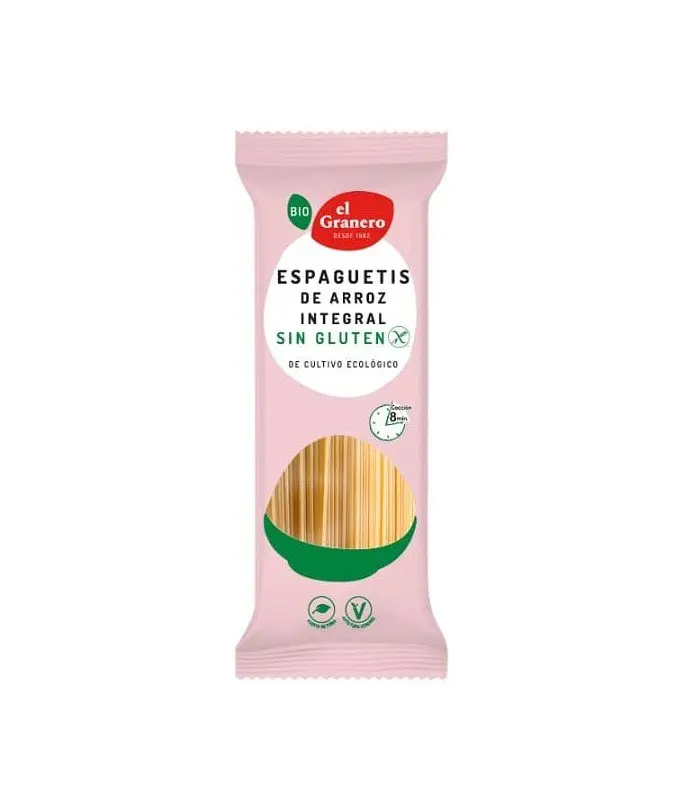 El Granero Espaguetis de Arroz Integral sin Gluten Bio